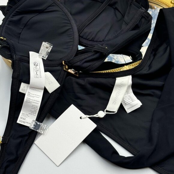 🆕 ZIMMERMANN 🧿 NWT Halliday Embroidered Balconette Bra + Scoop Pant Set, Sz 3 - Picture 14 of 16
